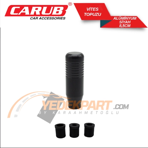 CARUB Vites Topuzu Alüminyum Siyah 8.5 Cm